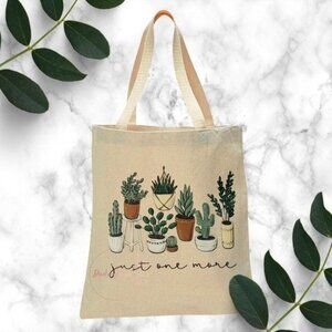 Just One More Reusable Canvas Tote - Natural